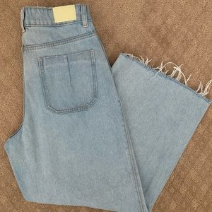 Zara light wash wide leg jeans